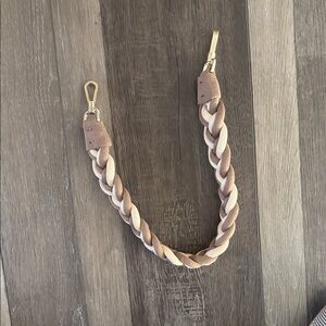 Rothy's Tan and Cream Braided shoulder strap